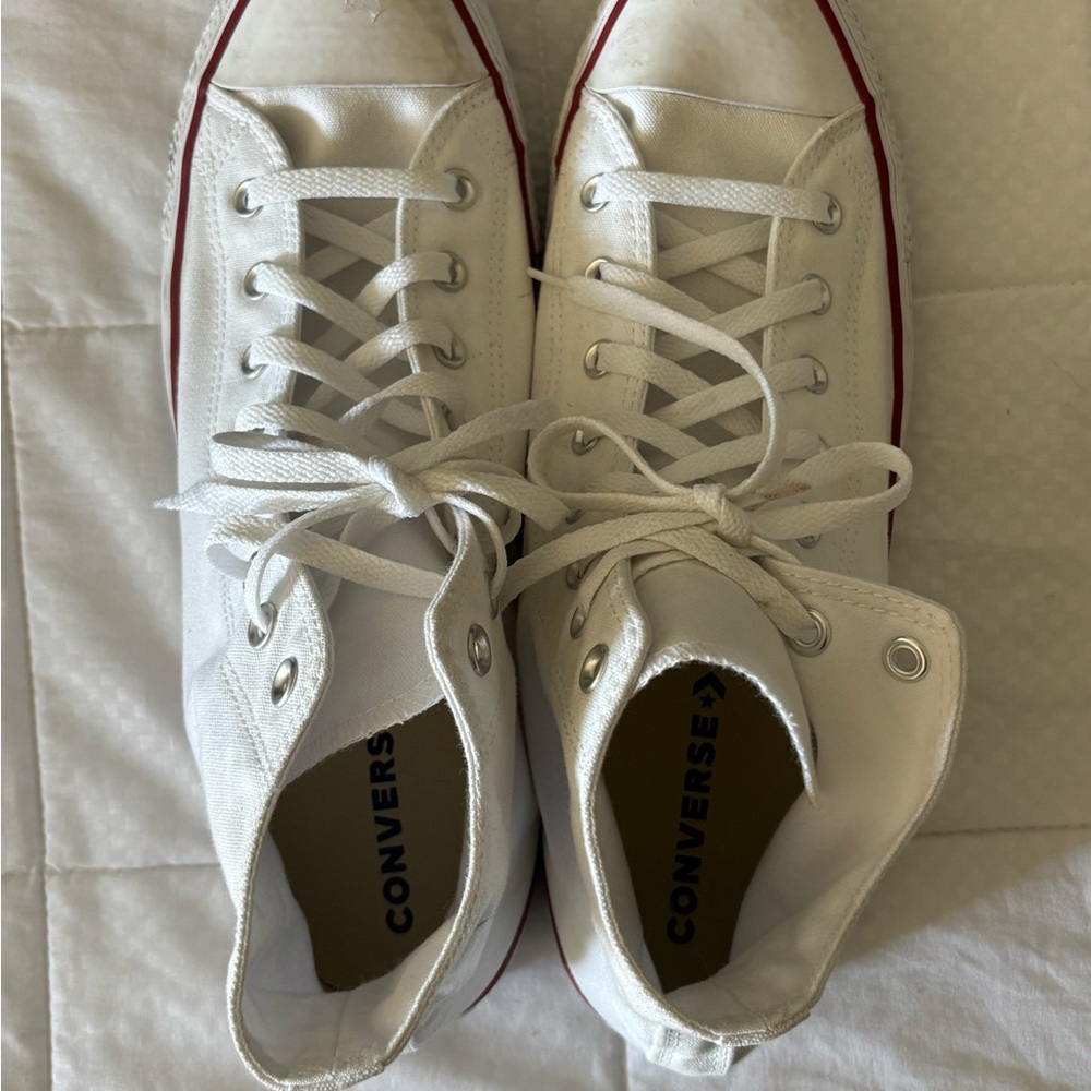 Converse White High-Top Sneakers men 13 women 15 Chuck Taylor